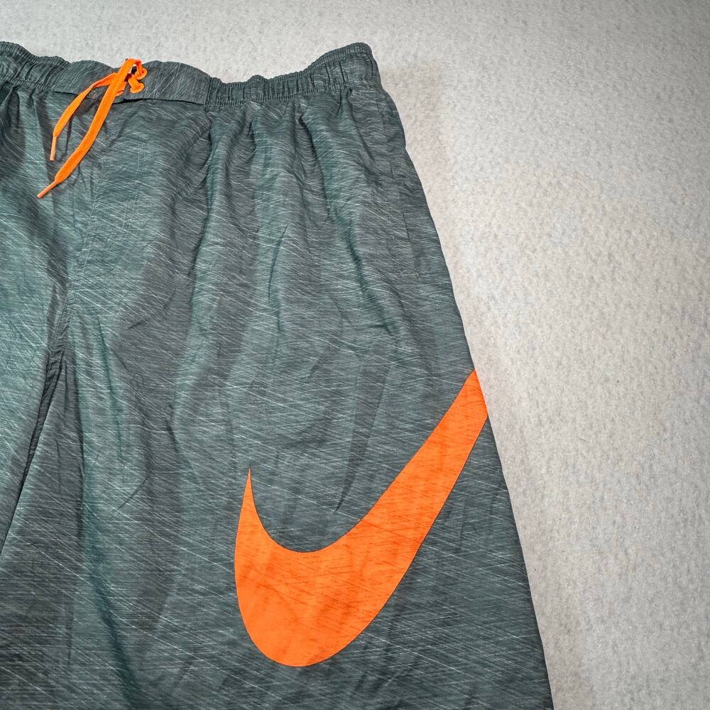 Nike NWT Men's Board Shorts Green with Orange Swoosh XXL